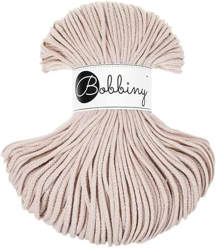 Miniatura 18 de Bobbiny Cordón de macramé trenzado junior de 0.118 in (aguamarina), 108 yardas/330 pies