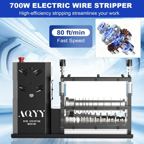Miniatura 2 de Máquina peladora de cables eléctrica, pelacables automático de 11 canales para cables de cobre de 0.08 a 1.5 pulgadas, máquina pelacables de 700 W