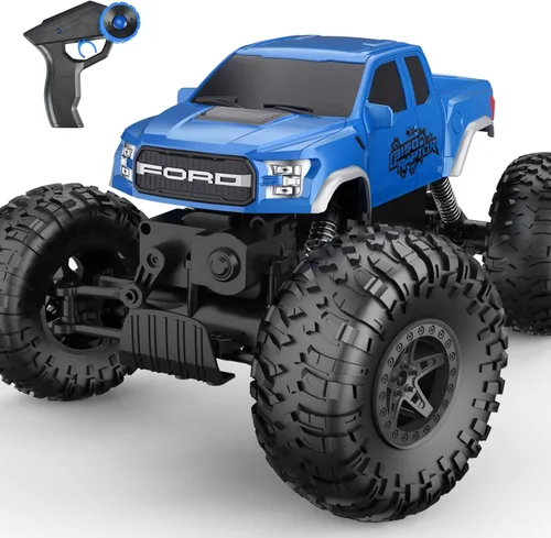 DOUBLE E Ford Raptor F150 Coche de Control Remoto 4WD Camiones Monstruo para Niños, Vehículo Crawler Todo Terreno de 11 Pulgadas Coche de Juguete RC