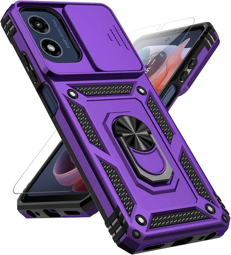 Miniatura 12 de Funda para Moto G 5G 2023 con cubierta deslizante para cámara y protector de pantalla HD [grado militar de 16 pies probada en caídas] Funda Azul
