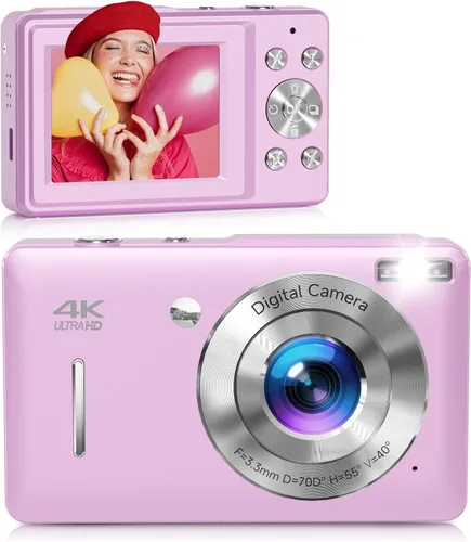 Miniatura 8 de Cámara digital, 44MP FHD 1080P Cámara digital de apuntar y disparar con anti vibración, captura de sonrisas 16X Zoom, cámara pequeña compacta