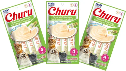 Miniatura 18 de INABA Churu - Golosinas naturales para gatos, puré para lamer (receta de pollo con cangrejo, 4 tubos)