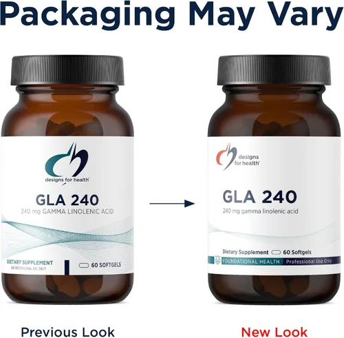 Miniatura 4 de Designs for Health GLA Softgels - Pastillas de aceite de borraja, 240 mg de ácido gamma linolénico de semillas de borraja, suplemento sin OMG, puede