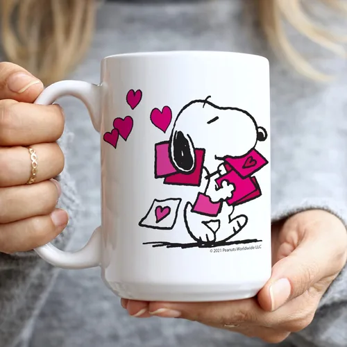 Miniatura 4 de Let's Make Memories Taza de Café Personalizada Oficial de PEANUTS - Relleno de Media Navideña de Vacaciones - Taza de Café Personalizada - Love From