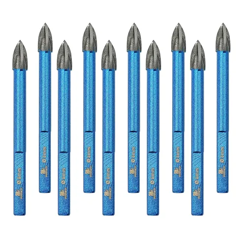 Miniatura 30 de Juego de brocas de núcleo de diamante seco, BRSCHNITT 1/4"*2, 5/16", 3/8" sierra de agujeros de diamante y brocas de carburo de 1/4"*3, 5/16"*2