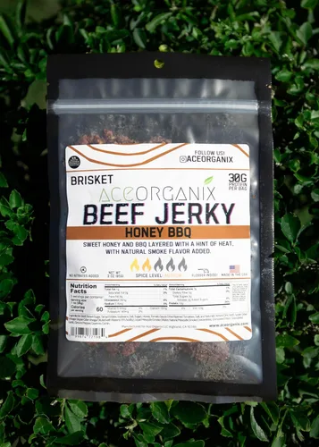 Miniatura 5 de Ace Organix Bocadillo de carne seca prémium de pechuga, varios sabores, fabricado en Estados Unidos (paquete variado de 5 sabores)