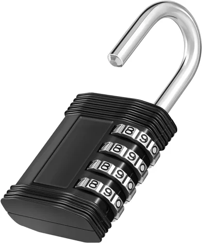 ZHEGE Cerraduras de casillero con cerradura de combinación de código para gimnasio, escuela, habitación, puerta, patio trasero y almacenamiento 1 asa