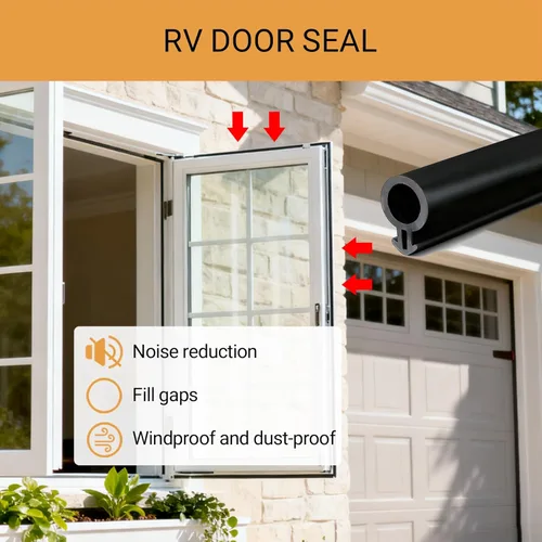Miniatura 3 de Burlete para ventana, ajuste para espacio de 1/4 a 5/16 pulgadas, tira de sello de goma de reducción de ruido para instalación de ranura