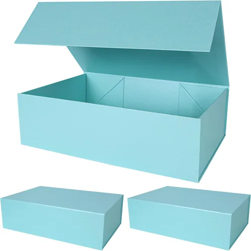 Miniatura 51 de Aimyoo Cajas de regalo magnéticas Galaxy negras con tapas 13.8x9x4.3 pulgadas, caja grande de propuesta para dama de honor y padrino, caja plegable