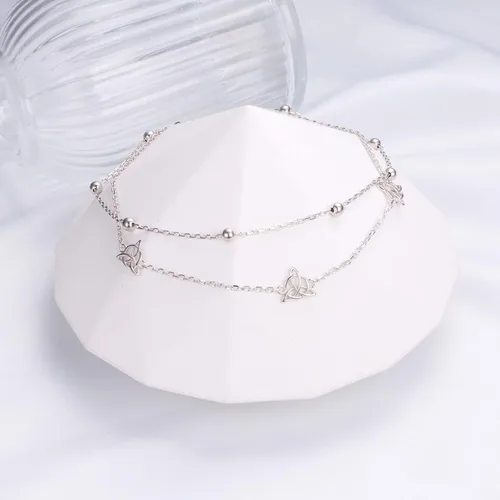 Miniatura 3 de ALPHM - Tobillera para de plata esterlina ajustable para mujer