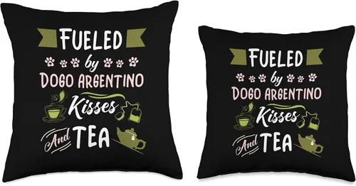 Miniatura 3 de Dogo Argentino Mom Tea Lover Throw Pillow