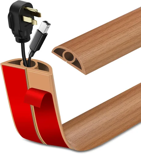 Miniatura 21 de Cubierta de Cable para Piso Autoadhesiva Ocultador de Cables Cubiertas de Cable de Extensión para Piso Protector de Cable de Alimentación para Piso