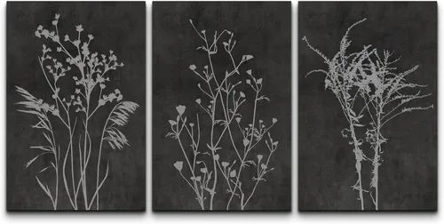 Miniatura 115 de NWT Juego de Arte de Pared de Lienzo Enmarcado Bosque Blanco y Negro Reflejo de Lago Paisaje Naturaleza Vida Silvestre Arte de Fotografía Rústico