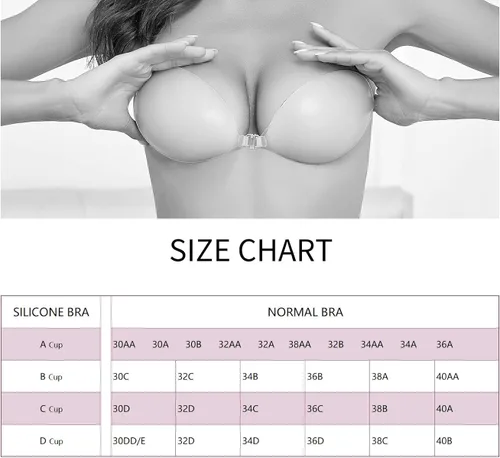Miniatura 6 de KISWON Push Up Sticky Adhesive Bra Pasties Nipple Covers Invisible Backless Strapless Bra for Women