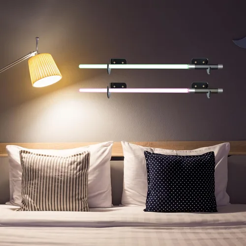 Miniatura 4 de uxcell Soporte de pared acrílico para bate de béisbol, 5 juegos de colgador horizontal para bate de béisbol, exhibición de bate de béisbol negro