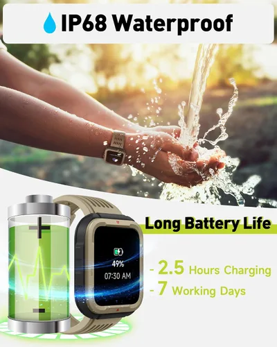 Miniatura 8 de VRPEFIT Reloj inteligente para hombres y mujeres (respuesta/hacer llamadas), Alexa integrado, rastreador de fitness de 1.8 pulgadas con 100 modos
