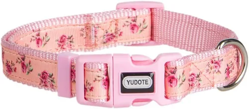 Miniatura 5 de Collar ajustable para perro, collares de nailon duraderos para perros y cachorros grandes, estampado de flamenco, lindo y suave