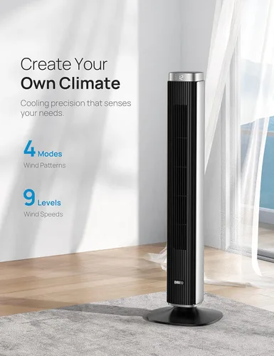 Miniatura 3 de Dreo Ventilador de torre Pilot Pro de 42 pulgadas con control remoto (DR-HTF005) Ventilador de torre para dormitorio, ventilador de piso silencioso