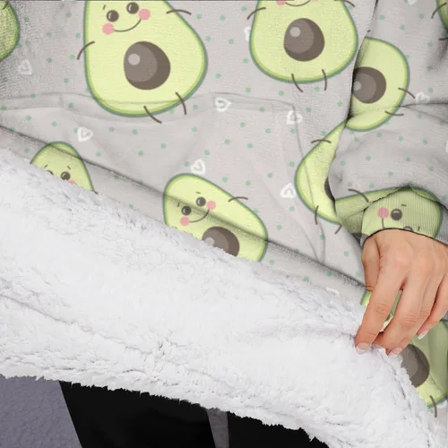 Miniatura 5 de Wearable Oversized Blanket,Sherpa Blanket Hoodie with Super Pockets,Super Warm Fuzzy Pullover for Women & Men