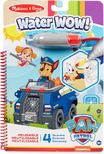 Melissa & Doug PAW Patrol Water Wow! Chase Water Reveal Travel Book Activity Pad | 3+ | Regalo para niño o niña