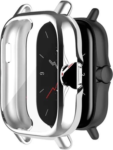 Miniatura 11 de FitTurn Funda protectora de pantalla compatible con Amazfit GTS 2/GTS3, proceso de chapado completo, color metal, TPU, a prueba de golpes, carcasa