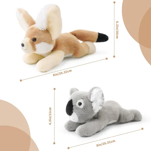 Miniatura 2 de Animal de peluche realista de 8 pulgadas para niños, con postura acostada, peluche para niños y niñas, adultos, cumpleaños, abrazo, enseñanza