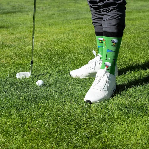 Miniatura 7 de Lavley Funny Socks For Men - Novelty Gifts For Sports Fans, Golfing, Pickleball, Weight Lifting, Racing and More