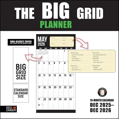 Miniatura 37 de RED EMBER Select - Calendario de pared 2026 de Playas Untamed & Scenic 2026 de 12 meses 12 x 24 pulgadas abierto Papel grueso y resistente