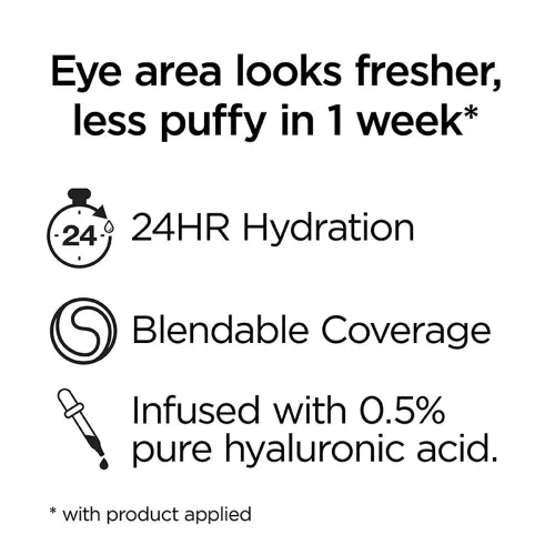Miniatura 3 de L’Oréal Paris True Match Crema de Ojos en un Corrector, 0.5% ácido hialurónico, Oscuro W7-8, 0.4 fl. oz.