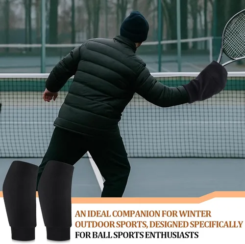 Miniatura 6 de 1 par de guantes de raqueta para pickleball y raquetball en climas fríos, cálidos y ultra transpirables, puños de punto elásticos para mujeres