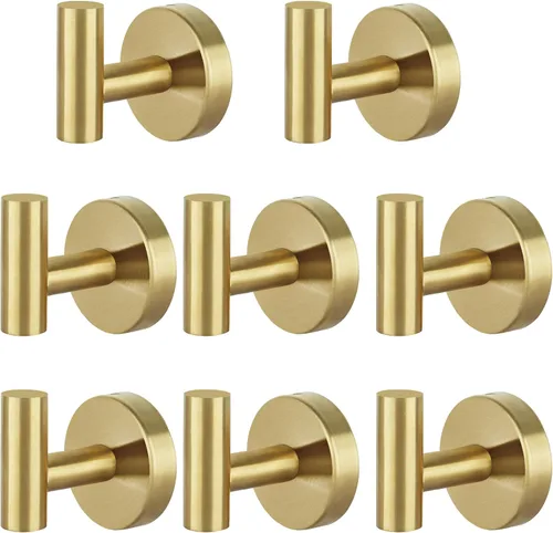 Miniatura 8 de Ganchos para toallas de baño, para bata de baño, gancho de pared negro mate, gancho de pared de acero inoxidable resistente para colgar puerta