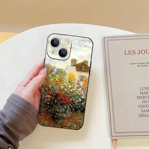 Miniatura 4 de Monet The Artist's Garden in Argenteuil Flower Landscape - Funda protectora delgada para iPhone 13, para mujeres y hombres, funda protectora delgada