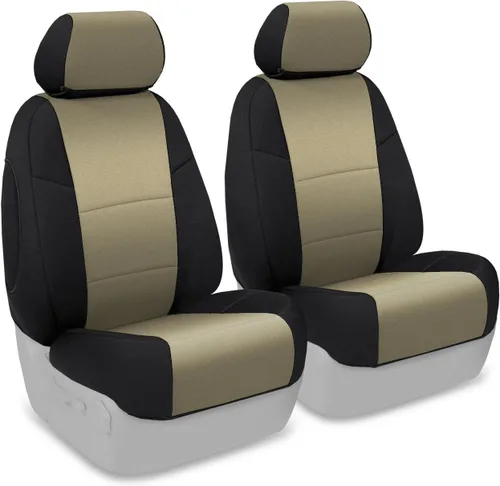 Miniatura 10 de Coverking Custom Fit Center 50/50 - Funda de asiento de cubo para modelos seleccionados Chevrolet Suburban - Neopreno (negro)