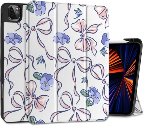 Miniatura 19 de DONGKE Funda para iPad Pro de 12.9 pulgadas 6ª generación 2022, soporte para lápiz integrado + soporte triple + encendido automático/apagado + funda