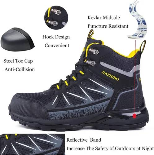 Miniatura 2 de Botas de trabajo con punta de acero para mujer, botas de trabajo aisladas, zapatos de punta de acero, botas de construcción cómodas, botas
