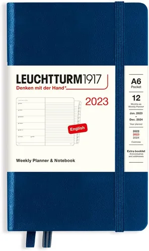 Miniatura 3 de LEUCHTTURM1917 - Agenda semanal y cuaderno mediano (A5) 2023 con folleto extra, rojo (1 de enero - 31 de diciembre de 2023)