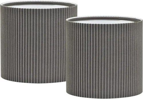 Miniatura 15 de KETTE - Pantallas de lámpara de tela plisada con clip para lámpara de mesa, araña, pared, juego de 2, tambor pequeño, 5.4"×5.4"×H5.2", tela TC