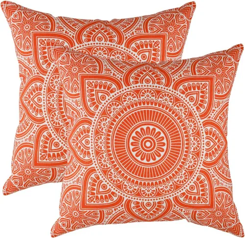Miniatura 8 de TreeWool - Juego de 2 fundas para almohadas decorativas, diseño caleidoscopio, almohadas de cojín, cubierta deslizante para almohada y para el sofá