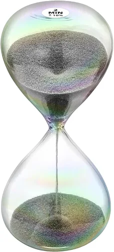 Miniatura 12 de Reloj de arena con temporizador de arena de 1 minuto con arena de color marrón, reloj de arena grande de 1 minuto, reloj de arena de 1 minuto