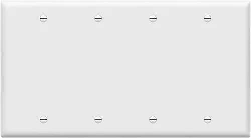 Miniatura 16 de Enerlites Cubierta de Dispositivo en Blanco Placa de Pared, Acabado Brillante, Tamaño 4-Gang 4.50" x 8.19", Policarbonato Termoplástico Irrompible