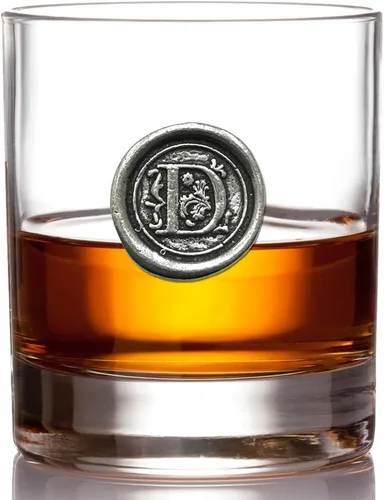 Miniatura 12 de English Pewter Company - Vaso de whisky de 11 onzas con inicial de monograma, regalos únicos para hombres, regalos personalizados con tu elección