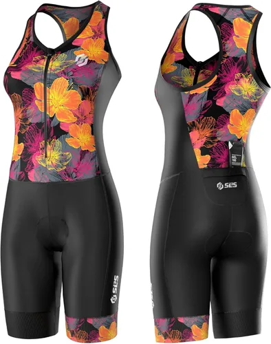 Miniatura 20 de SLS3 Trajes de triatlón para mujer - Traje de triatlón de una pieza para mujer - Traje de triatlón profesional para mujer - Trisuit premium, SKY rosa