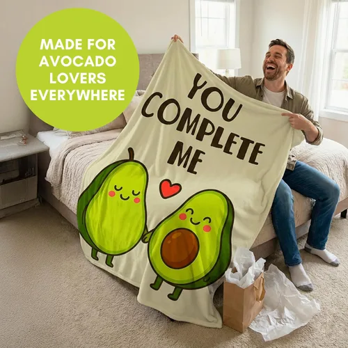 Miniatura 3 de Ethisa Manta de aguacate para parejas de 50 x 60 pulgadas, divertida manta de forro polar para San Valentín, aniversario, boda, regalo romántico