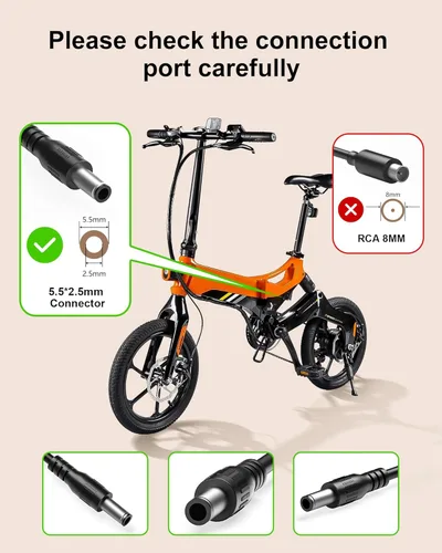 Miniatura 5 de Cargador de 42 V para Swagtron EB7 para Swagtron Elite EB5 EB7 Plus EB5 Pro EB8 Ebike EB-12 EB-11 EB-10 EB-9 36V Electric E Bike Swagcycle SC-1 SC1