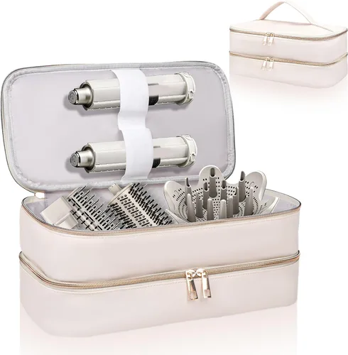 Miniatura 10 de Estuche de transporte de viaje para Shark Flex Style, Estuche de almacenamiento de doble capa para accesorios del secador de pelo Shark SpeedStyle