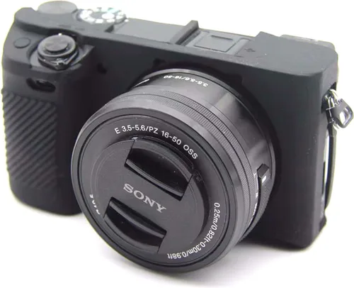 Miniatura 5 de Casos de cámara de silicona segura profesional Carcasa de goma para cámara Sony Alpha a6400 sin espejo (rosa)