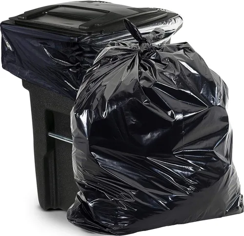Aluf Plastics Bolsas de Basura Negras de Servicio Pesado de 65 Galones 1.5 Mil - 50" x 48" - Paquete de 50 - Para Contratista, Exteriores,