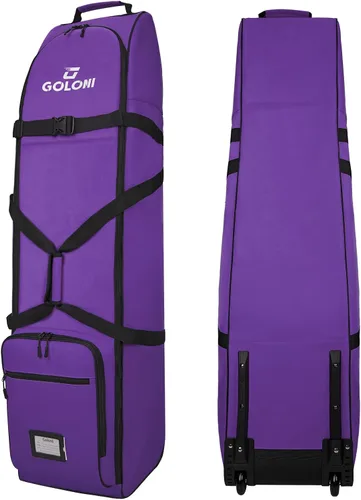 Miniatura 10 de Goloni Bolsa de viaje de golf con ruedas para aerolíneas, funda de viaje resistente al agua para viajes aéreos, equipaje de golf plegable portátil