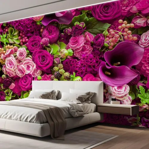 Miniatura 4 de wall26 - Mural de pared elegante con flores de rosa, foto floral, removible, autoadhesivo - 100x144 pulgadas Flor-1912-m25