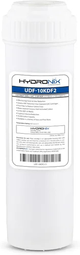 Miniatura 6 de Hydronix UDF-10KDF.5 Filtro de agua con reducción de cloro, CTO, metales pesados, bacterias y incrustaciones con KDF de 1/2 libra, 2.5" x 10